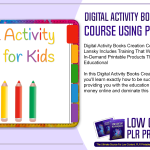 Digital Activity Books Creation Course Using PLR