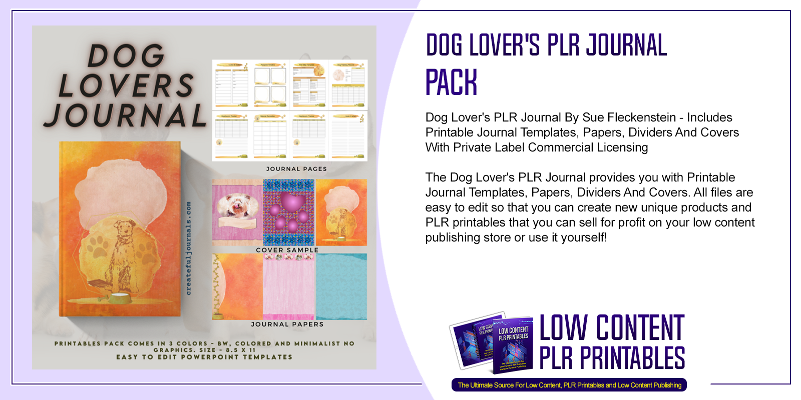 Dog Lovers PLR Journal