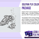 Dolphin PLR Coloring Designs Package