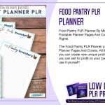 Food Pantry PLR Planner