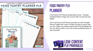 Food Pantry PLR Planner