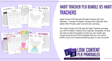 Habit Tracker PLR Bundle 85 Habit Trackers