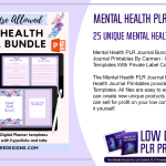 Mental Health PLR Journal Bundle 25 Unique Mental Health Journal Printables