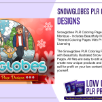 Snowglobes PLR Coloring Page Designs
