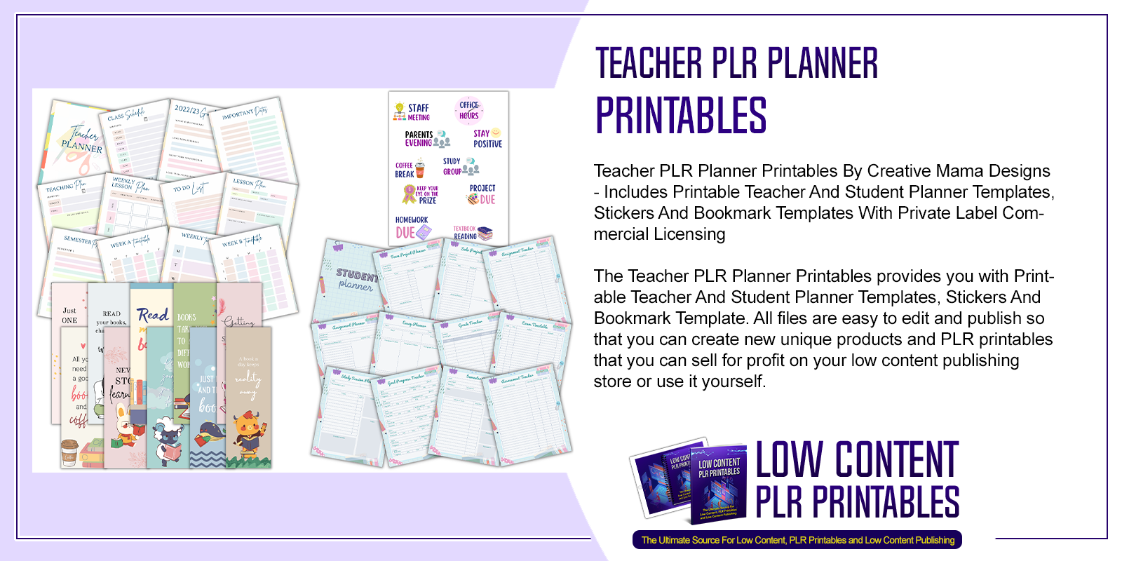 Teacher PLR Planner Printables