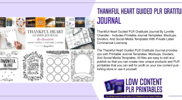 Thankful Heart Guided PLR Gratitude Journal