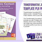 Transformative Journaling DFY Template PLR Pack