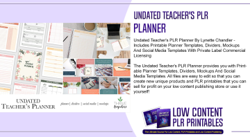 Undated Teachers PLR Planner