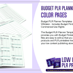 Budget PLR Planner Templates 19 Color Pages