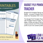 Budget PLR Printable Planner and Tracker