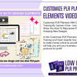 Customize PLR Planners With Design Elements Video Training