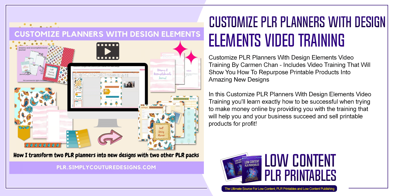 Customize PLR Planners With Design Elements Video Training