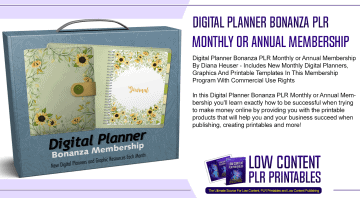 Digital Planner Bonanza PLR Monthly or Annual Membership