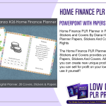 Home Finance PLR Planner in Powerpoint with Papers Stickers and Covers