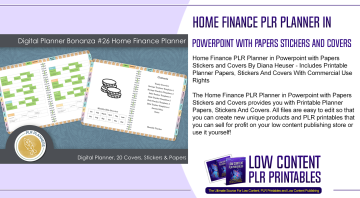 Home Finance PLR Planner in Powerpoint with Papers Stickers and Covers