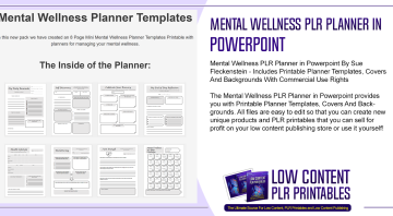 Mental Wellness PLR Planner in Powerpoint
