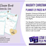 Naughty Christmas Elf Recipe PLR Planner 19 Pages in Powerpoint and Canva