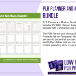 PLR Planner and Mockup Bundle