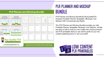 PLR Planner and Mockup Bundle