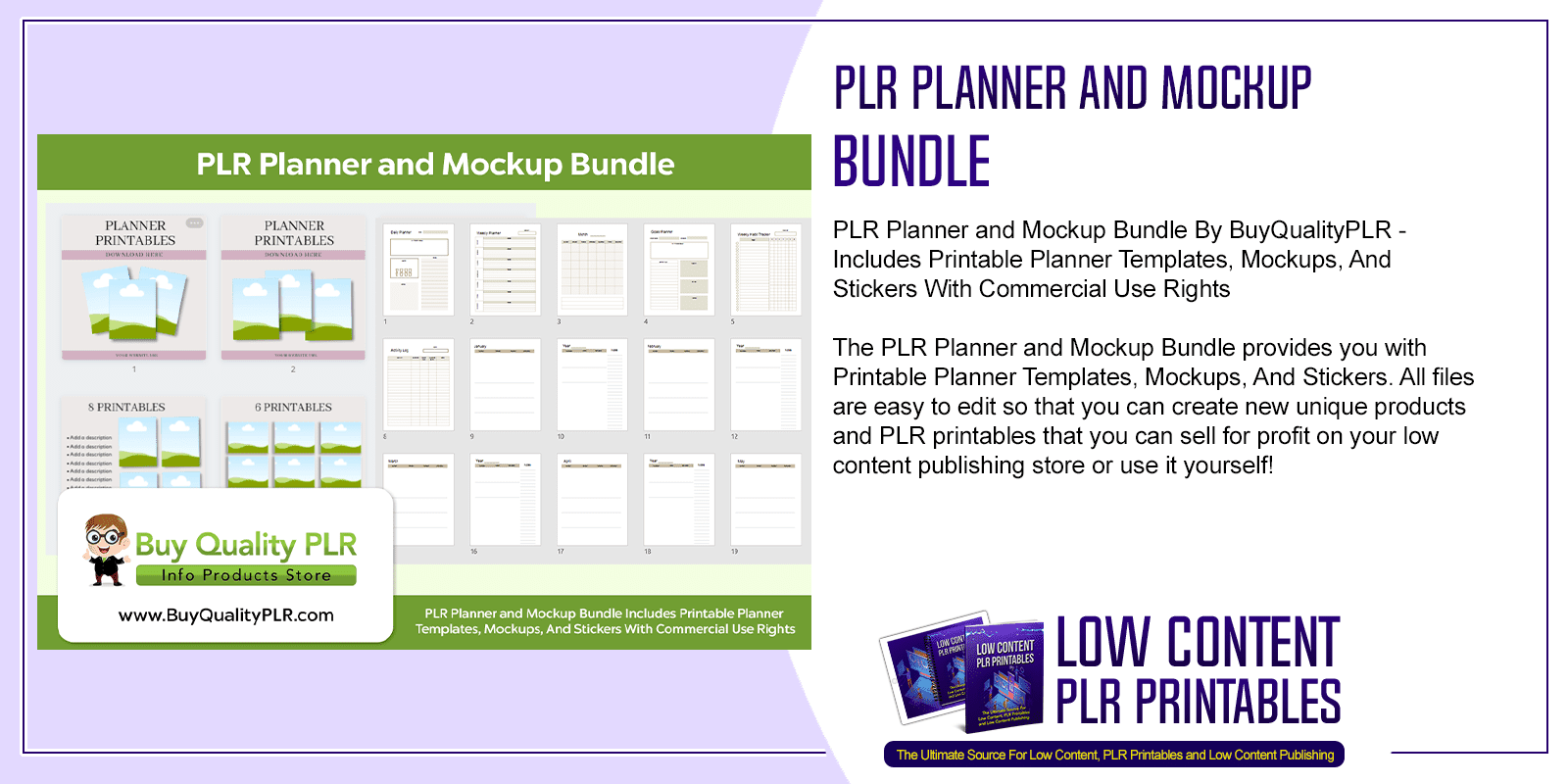 PLR Planner and Mockup Bundle