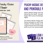 Peachy Mosaic Design 2023 Digital and Printable PLR Planner