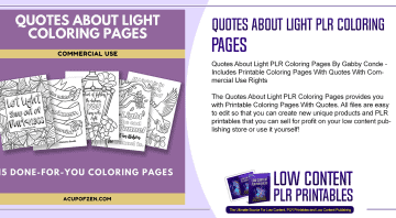Quotes About Light PLR Coloring Pages