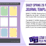 Saucy Spring 28 Pastel Spring PLR Journal Templates