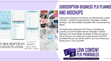 Subscription Business PLR Planner and Mockups