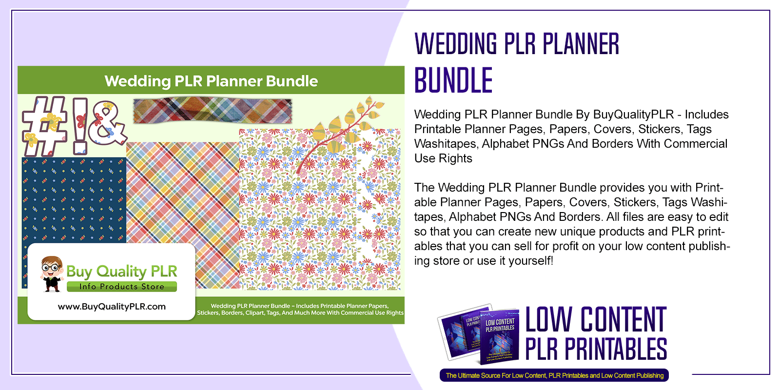 Wedding PLR Planner Page Bundle
