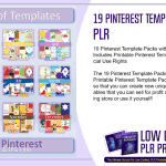 19 Pinterest Template Packs with PLR
