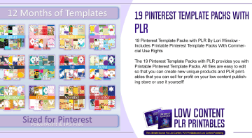19 Pinterest Template Packs with PLR