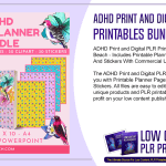 ADHD Print and Digital PLR Printables Bundle