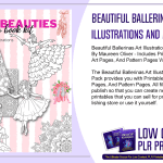 Beautiful Ballerinas Art Illustrations and Mandalas PLR Pack