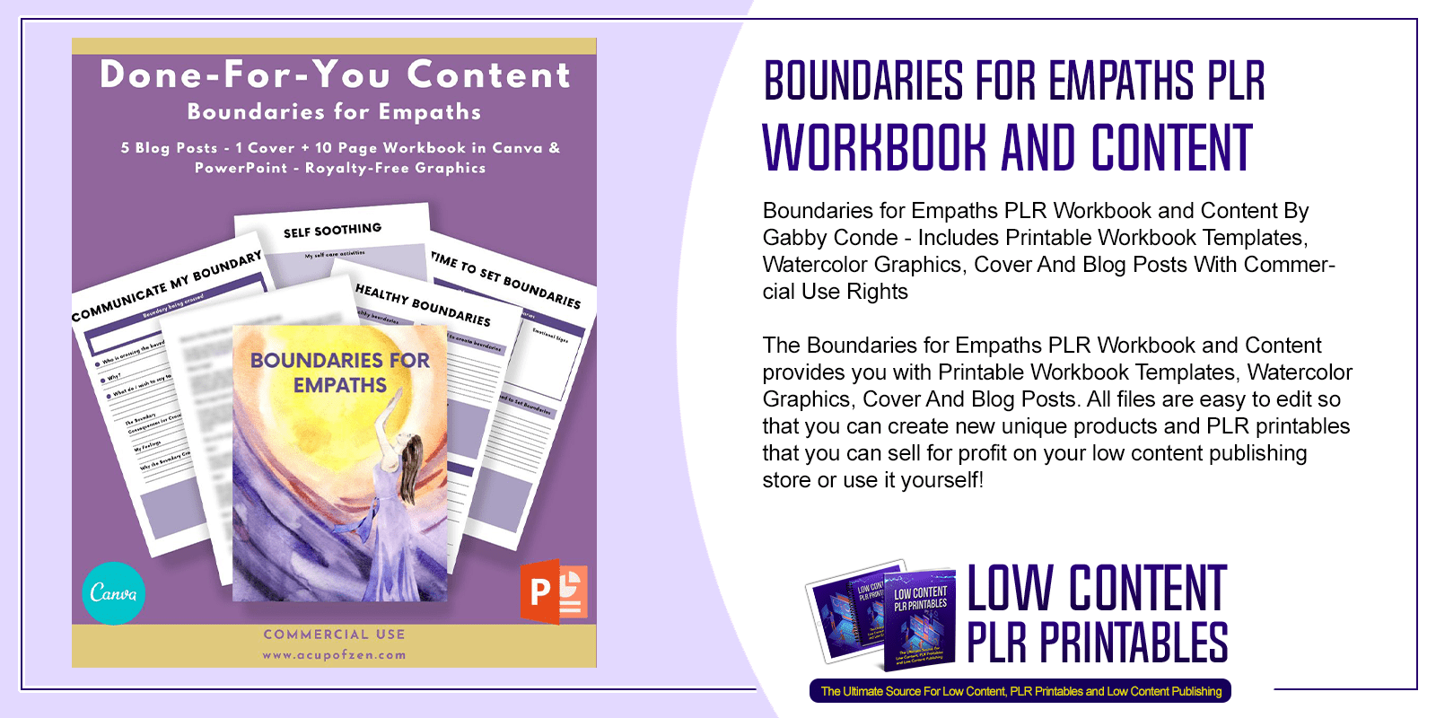 Boundaries for Empaths PLR Workbook and Content