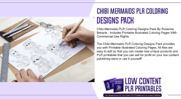 Chibi Mermaids PLR Coloring Designs Pack