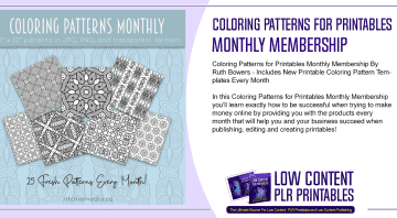 Coloring Patterns for Printables Monthly Membership