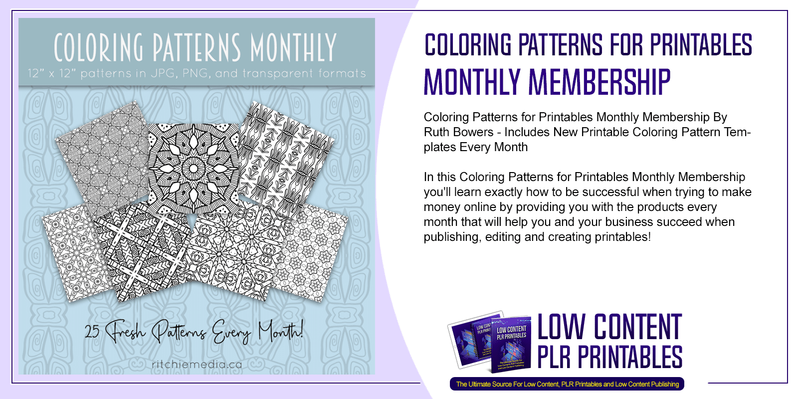 Coloring Patterns for Printables Monthly Membership