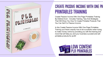 Create Passive Income With One Page Printables Training