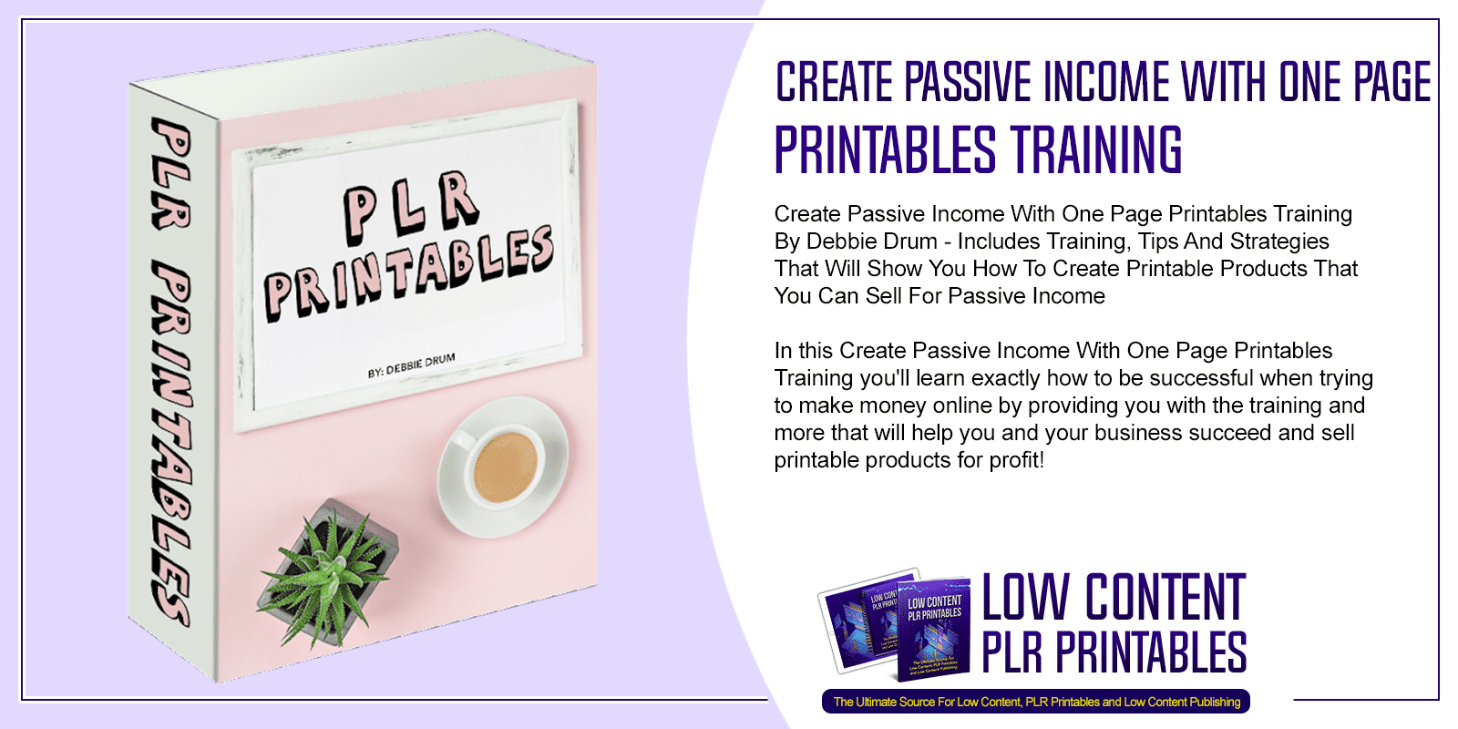 Create Passive Income With One Page Printables Training