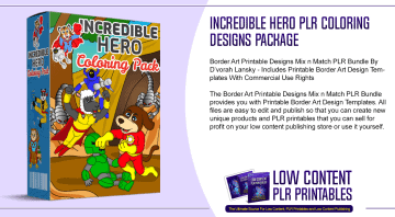 Incredible Hero PLR Coloring Designs Package