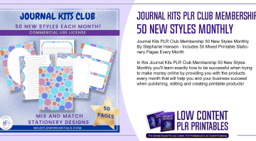 Journal Kits PLR Club Membership 50 New Styles Monthly