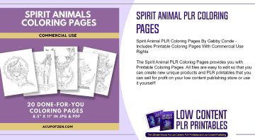 Spirit Animal PLR Coloring Pages