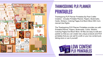 Thanksgiving PLR Planner Printables