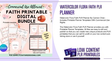 Watercolor Flora Faith PLR Planner