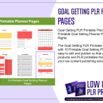 Goal Getting PLR Printable Planner Pages