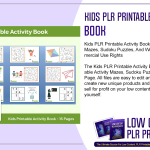 Kids PLR Printable Activity Book