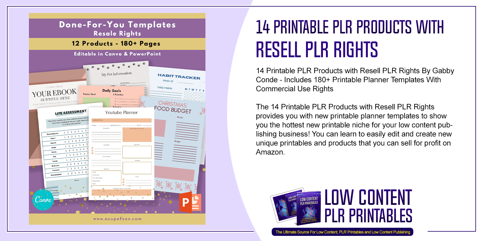 14 Printable PLR Products with Resell PLR Rights