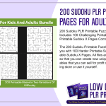 200 Sudoku PLR Printable Puzzle Pages For Adults