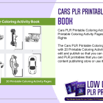 Cars PLR Printable Coloring Activity Book