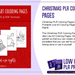 Christmas PLR Coloring Pages